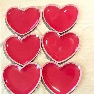 Room Essentials Red Heart Dessert Plates - Set of 6